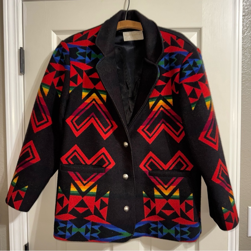 Native Jackets, etc Pendleton style wool jacket USA Made